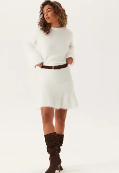 BUBBLEROOM Fluffy Knitted Short Skirt