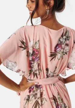 Goddiva Flutter Floral Maxi Dress