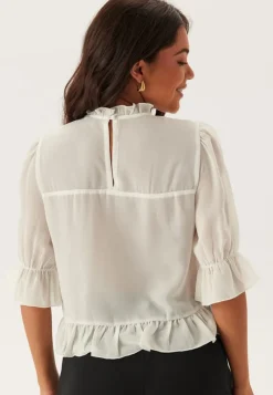BUBBLEROOM Frill Short Sleeve Blouse