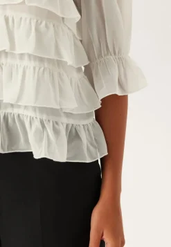 BUBBLEROOM Frill Short Sleeve Blouse