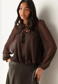 BUBBLEROOM Frill Tie Blouse