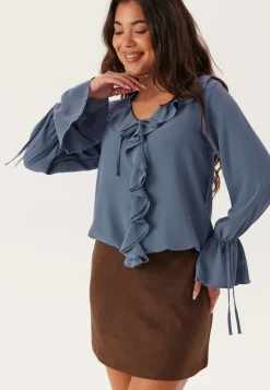 BUBBLEROOM Frill Tie Blouse