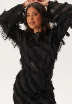 Bubbleroom Occasion Fringe Flared Sleeve Blouse