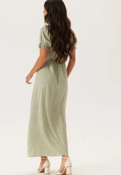 BUBBLEROOM Front Tie Long Viscose Dress