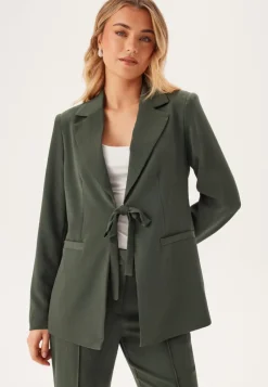 BUBBLEROOM Front Tie Structured Blazer
