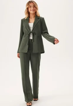 BUBBLEROOM Front Tie Structured Blazer