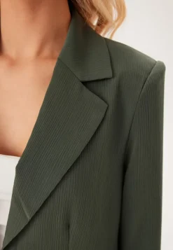 BUBBLEROOM Front Tie Structured Blazer