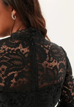 Bubbleroom Occasion High Neck Cotton Lace Dress