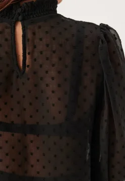 Happy Holly High Neck Dobby Blouse