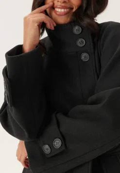 BUBBLEROOM High Neck Midi Coat