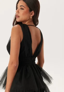 Bubbleroom Occasion High Slit Tulle Maxi Dress