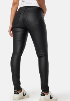 BUBBLEROOM High Waist Slim Coated Jeans