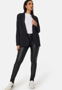 BUBBLEROOM High Waist Slim Coated Jeans