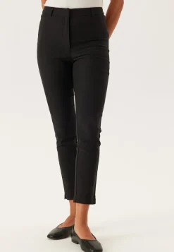 BUBBLEROOM High Waist Stretchy Cropped Slit Trousers