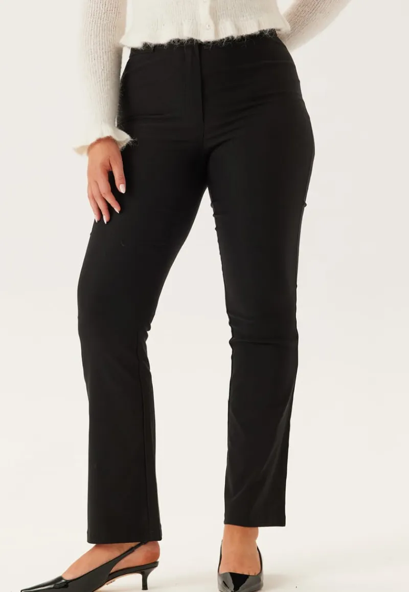 BUBBLEROOM High Waist Stretchy Flared Trousers