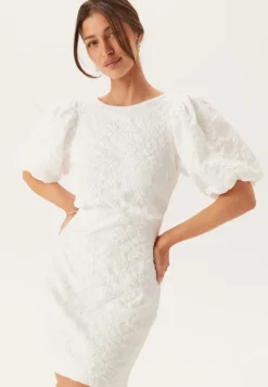 Bubbleroom Occasion Jacquard Bow Short Dress