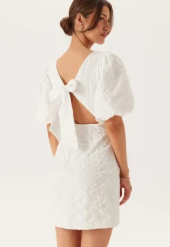 Bubbleroom Occasion Jacquard Bow Short Dress