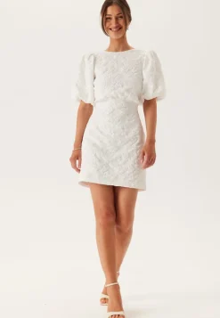 Bubbleroom Occasion Jacquard Bow Short Dress