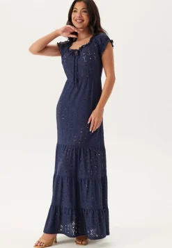 Happy Holly Jersey Broderie Anglaise Maxi Dress