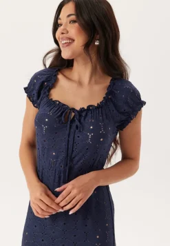 Happy Holly Jersey Broderie Anglaise Maxi Dress