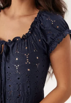 Happy Holly Jersey Broderie Anglaise Maxi Dress