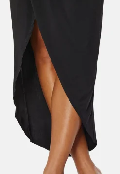 John Zack Kimono Sleeve Rouch Dress