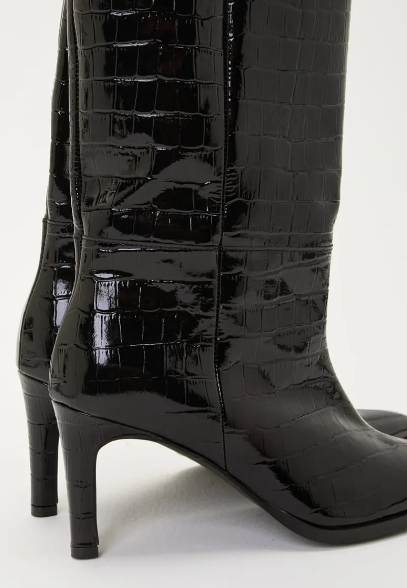 MAKE WAY Knee High Leather Boot