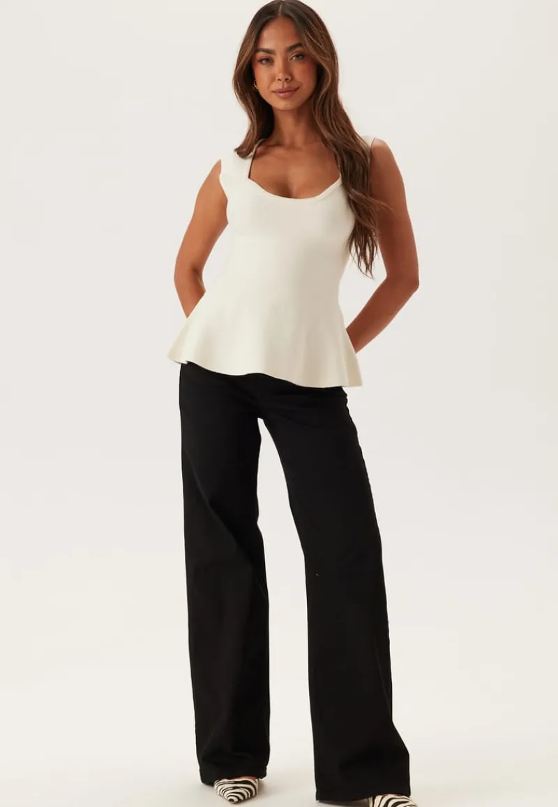 BUBBLEROOM Knitted Peplum Top