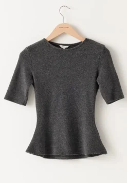 BUBBLEROOM Knitted Peplum Top