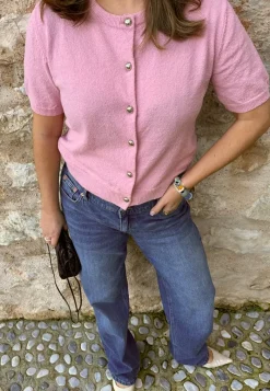 BUBBLEROOM Knitted Short Sleeve Cardigan