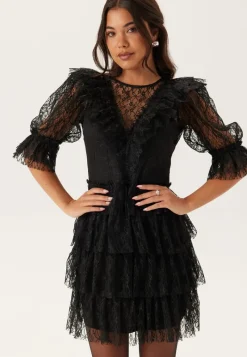 Bubbleroom Occasion Lace Frill Puff Sleeve Dress