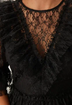 Bubbleroom Occasion Lace Frill Puff Sleeve Dress