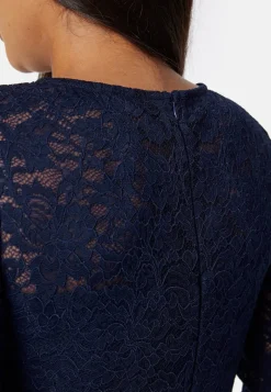 Bubbleroom Occasion Lace Long Sleeve Midi Dress
