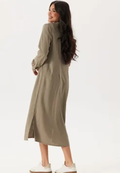 Happy Holly Linen Shirt Dress