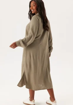 Happy Holly Linen Shirt Dress
