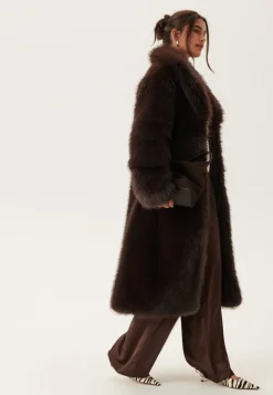 Chiara Forthi Long Faux Fur Coat