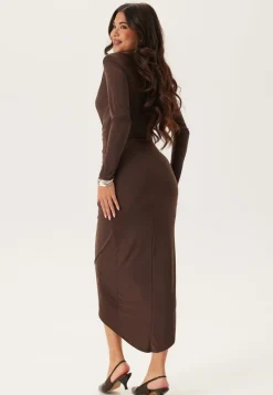 John Zack Long Sleeve Rouch Dress
