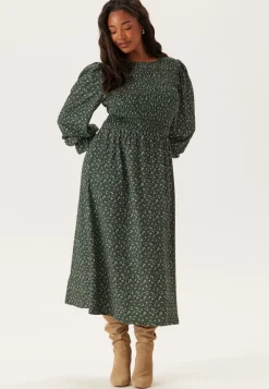 Happy Holly Long Sleeve Smock Dress