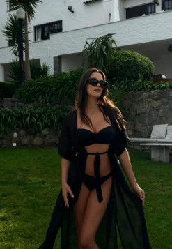 BUBBLEROOM Maxi Slit Beach Dress