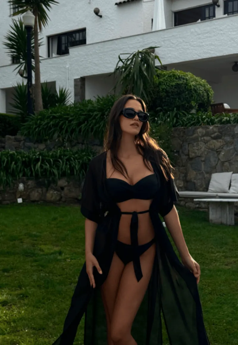 BUBBLEROOM Maxi Slit Beach Dress