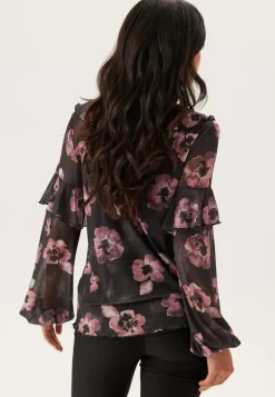 Happy Holly Mesh Frill Top