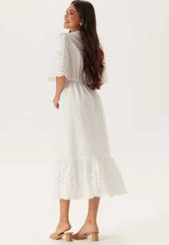 BUBBLEROOM Midi Broderie Anglaise Dress