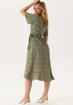 BUBBLEROOM Midi Butterfly Wrap Dress