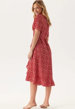 BUBBLEROOM Midi Butterfly Wrap Dress