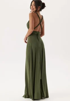 Goddiva Multi Tie Maxi Dress Split