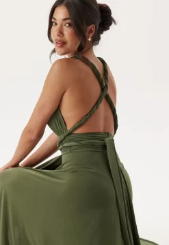 Goddiva Multi Tie Maxi Dress Split