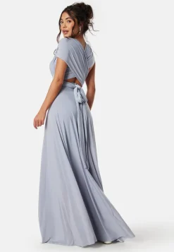 Goddiva Multi Tie Maxi Dress Split