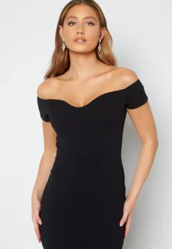 John Zack Off Shoulder Frill High Low Dress