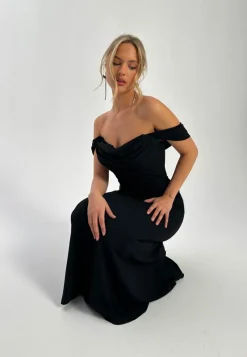 Goddiva Off Shoulder Maxi Dress