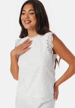 Pieces Olline SL Lace Top